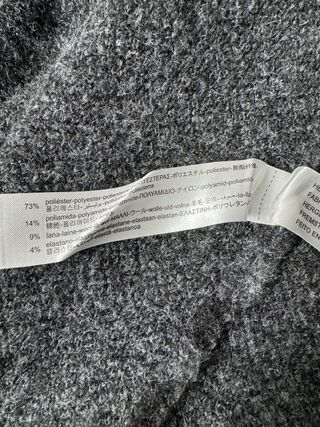 Abrigo de punto Zara oversize cuadros