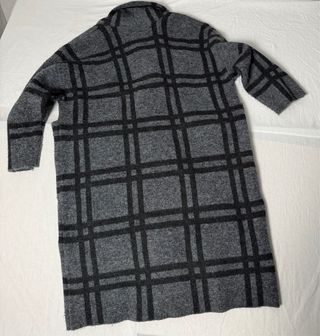 Abrigo de punto Zara oversize cuadros