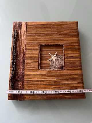 Album foto decorato con conchiglie