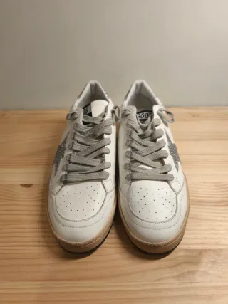 Golden Goose Mujer Talla 38 Plata/Blanco