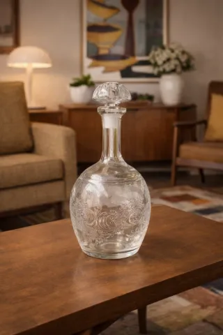 LICORERA DE CRISTAL TALLADO VINTAGE