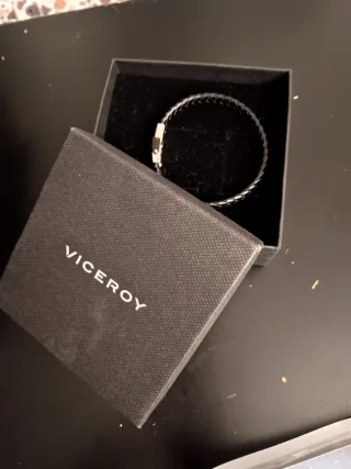 Pulsera Viceroy Hombre Negra y Plateada