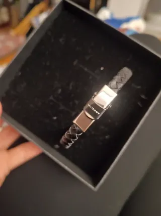 Pulsera Viceroy Hombre Negra y Plateada