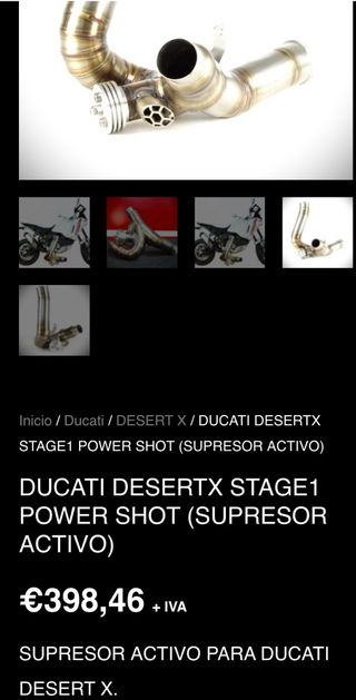 Colector Escape Ducati Monster 937 Desert X P-shot