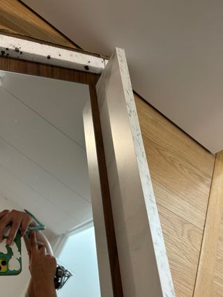 Espejo lavabo marrón 80x50 x12cm