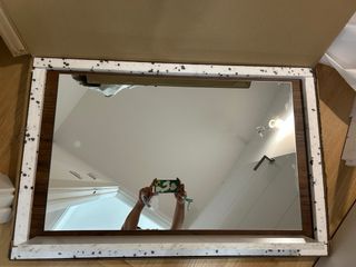 Espejo lavabo marrón 80x50 x12cm