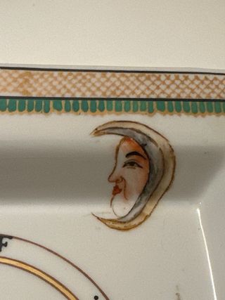 Cenicero Porcelana Masónica Emulation Lodge 1780