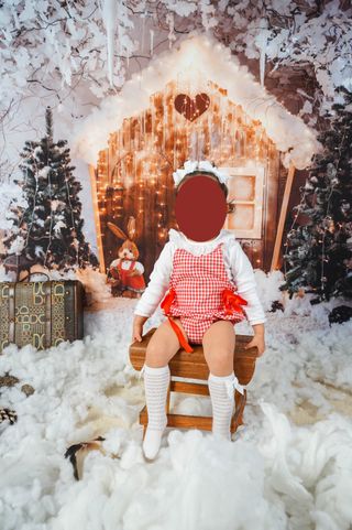 Fondo Fotografía Navidad Casita