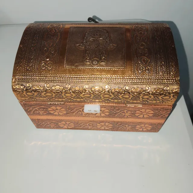 Caja Decorativa Madera y Latón