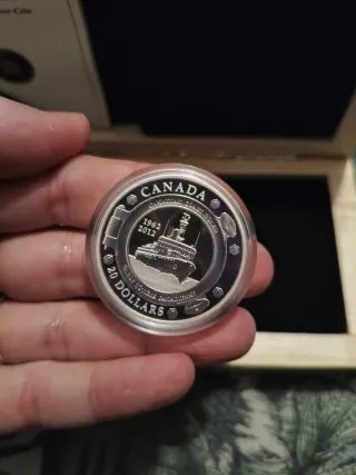 Moneda Plata Guardacostas Canadá 2012