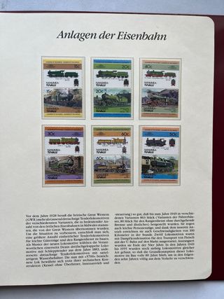 Álbum Sellos 150 Años de Ferrocarril Alemán VOL.2