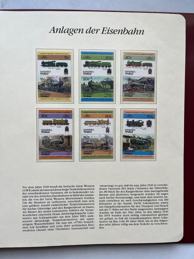 Álbum Sellos 150 Años de Ferrocarril Alemán VOL.2