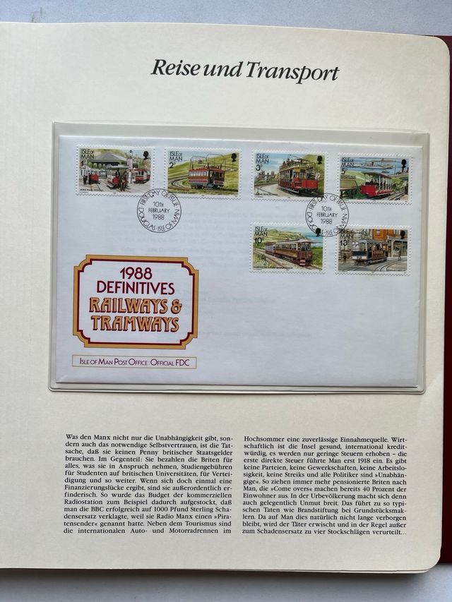 Álbum Sellos 150 Años de Ferrocarril Alemán VOL.2