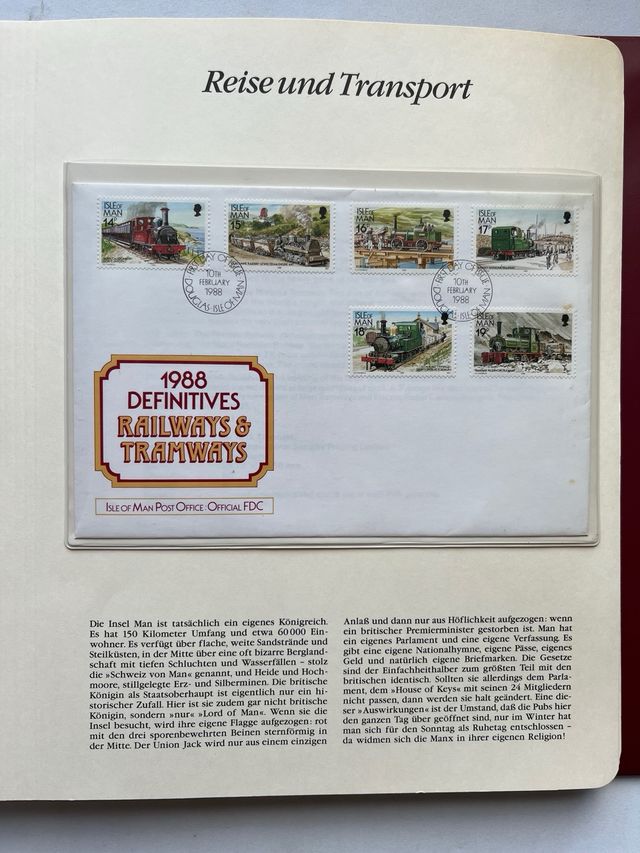 Álbum Sellos 150 Años de Ferrocarril Alemán VOL.2