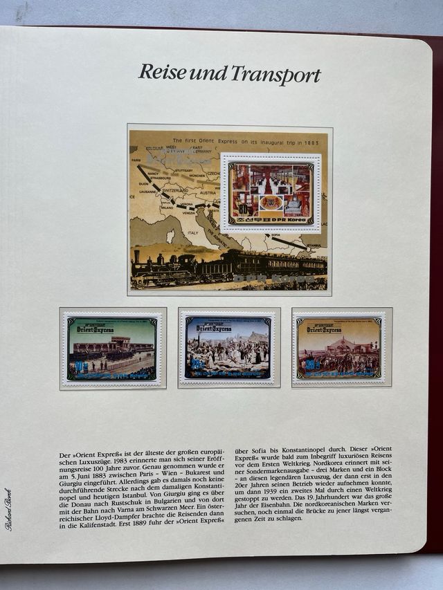 Álbum Sellos 150 Años de Ferrocarril Alemán VOL.2