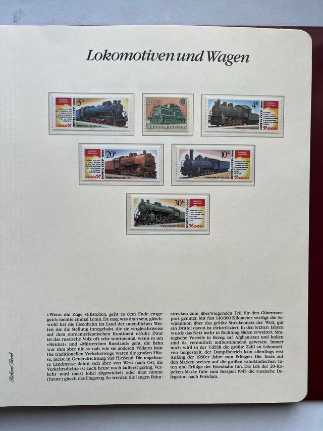 Álbum Sellos 150 Años de Ferrocarril Alemán VOL.2