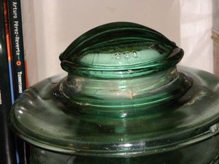 Pisapapeles / Sujetalibros de cristal verde