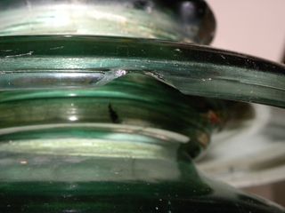 Pisapapeles / Sujetalibros de cristal verde