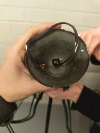 Lámpara araña metal verde