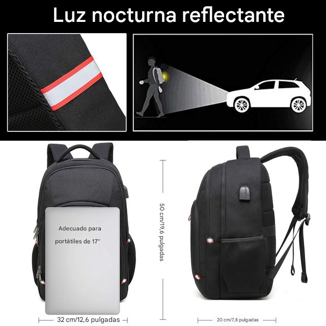 Mochila para portátil Della Gao antirrobo con carg
