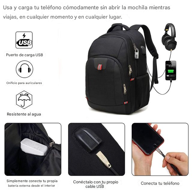 Mochila para portátil Della Gao antirrobo con carg