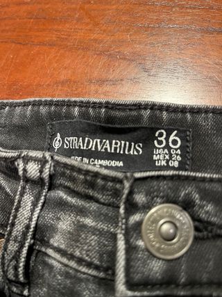 Pantalones Campana Stradivarius Talla 36 Negros