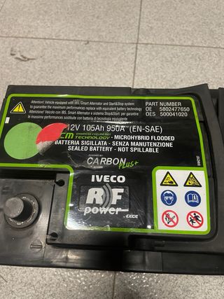 Batería 12V 105Ah 950A Iveco