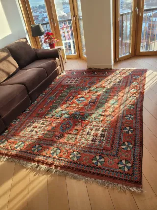 Alfombra Kilim de Lana Multicolor