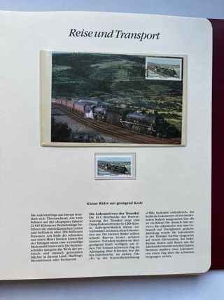 Álbum Sellos 150 Años de Ferrocarril Alemán VOL.1