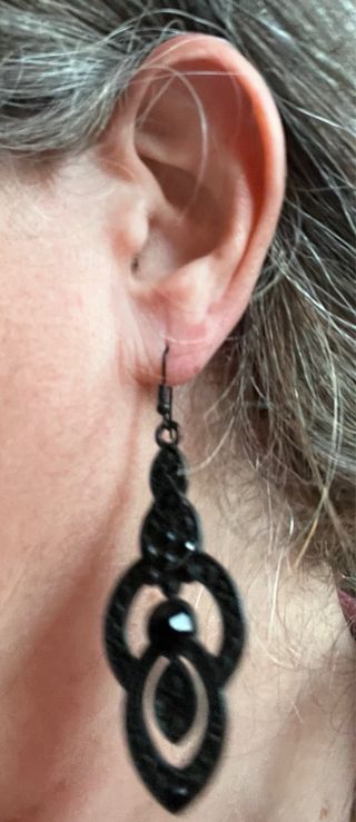 Pendientes vintage negros tipo flamenco