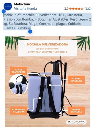 Mochila Pulverizadora Mobiclinic 16L