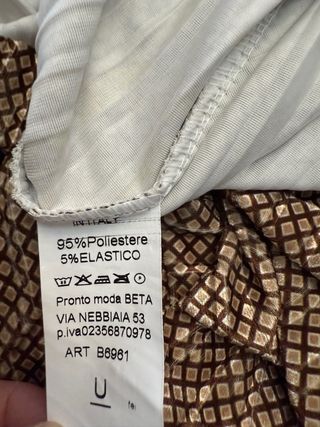 Saia em veludo plissado castanho e dourado