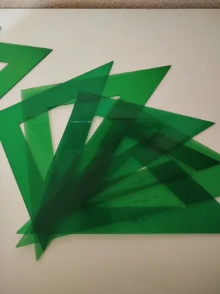 Escuadras Dibujo Técnico Faber Castell Verdes