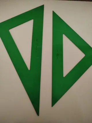 Escuadras Dibujo Técnico Faber Castell Verdes