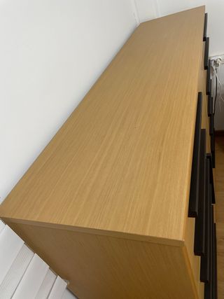 Mueble cajonera de madera y metal