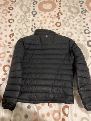 Chaqueta Plumas Quechua Negra Naranja