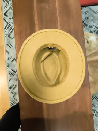 Sombrero Fieltro Lana Indiana Beige/Marrón