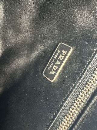 Bolso Clutch Prada Piel Cocodrilo Negro