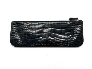 Bolso Clutch Prada Piel Cocodrilo Negro