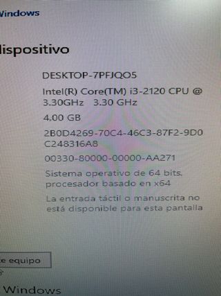 PC Intel Core i3-2120 4GB RAM