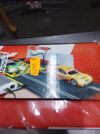 Scalextric Pit Box lane Pista Negra Antigua