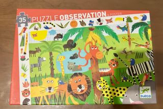Puzzle Djeco 35 piezas Observación Animales