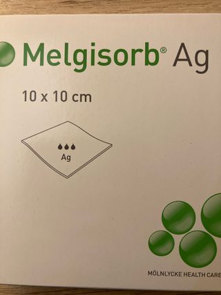 Melgisorb Ag apósito 10x10 cm