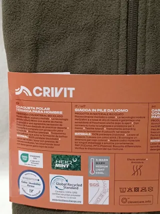 Chaqueta Polar Térmica Hombre Talla M. Crivit