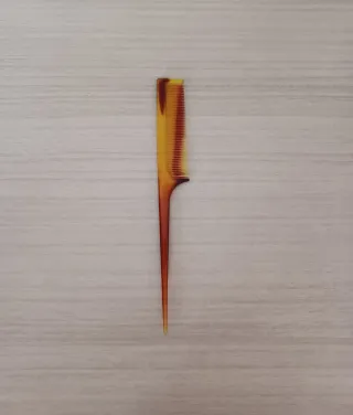 Pettine a coda marrone/giallo