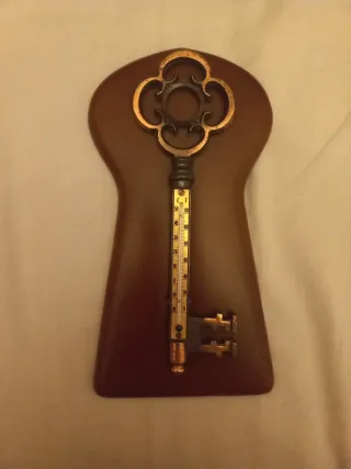 Termómetro decorativo llave vintage