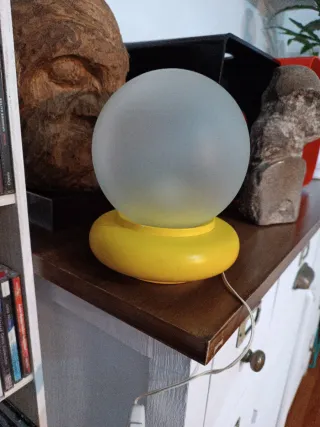 Lámpara Vintage Cristal y madera