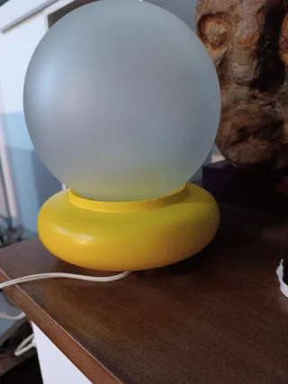 Lámpara Vintage Cristal y madera