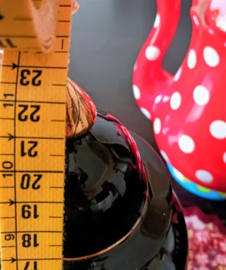 TIBOR jarrón oriental negro de lujo con regalo