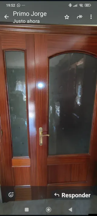 Puertas interiores de madera con cristal